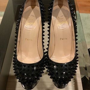 Christian Louboutin Spiked Heel in Black